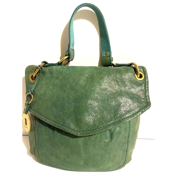 Fossil Green Leather hobo Handbag - Picture 1 of 10